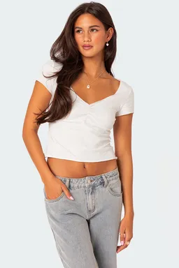 Top fruncido con cuello ava de Edikted en Tops para argentina