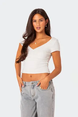 Top fruncido con cuello ava de Edikted en Tops para argentina
