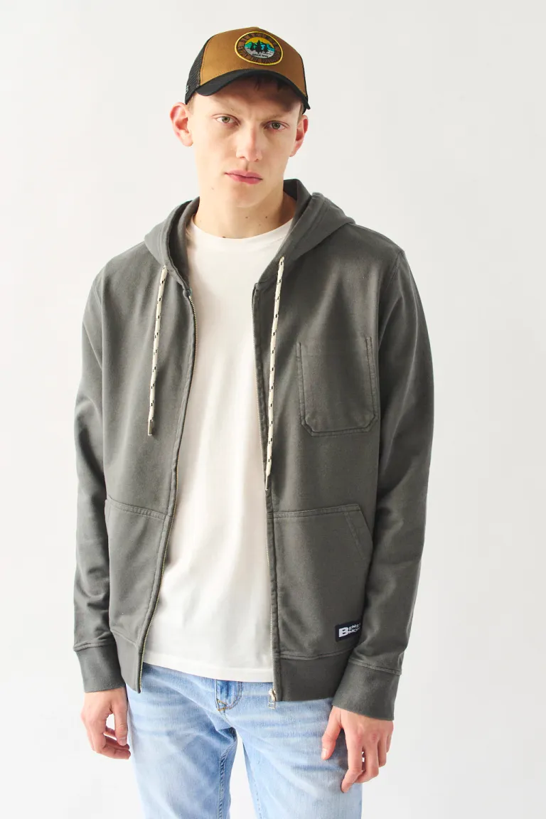 Buzo canguro de algodón premium con capucha y cierre de níquel, ideal para un look casual y cómodo de Bensimon en Buzos y Sweaters para argentina