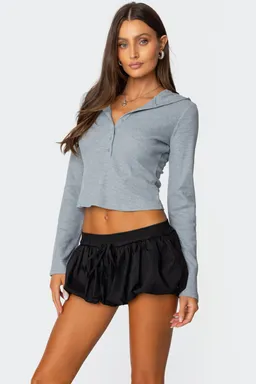 Top henley waffle con capucha de Edikted en Tops para argentina