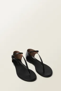 Sandalia cuero tiras de Mango en Sandalias para argentina