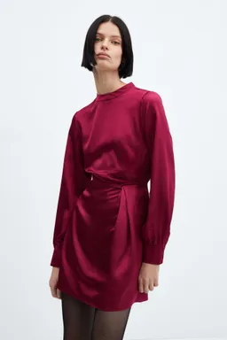 Vestido satinado manga abullonada de Mango en Vestidos para argentina