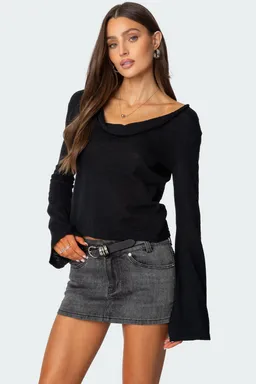 Sweater cuello drapeado amira de Edikted en Buzos y Sweaters para argentina