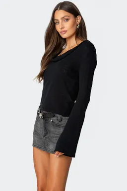 Sweater cuello drapeado amira de Edikted en Buzos y Sweaters para argentina