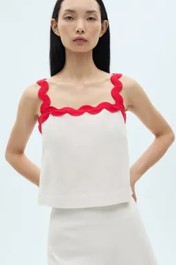 Top tirantes con contraste de Mango en Tops para argentina