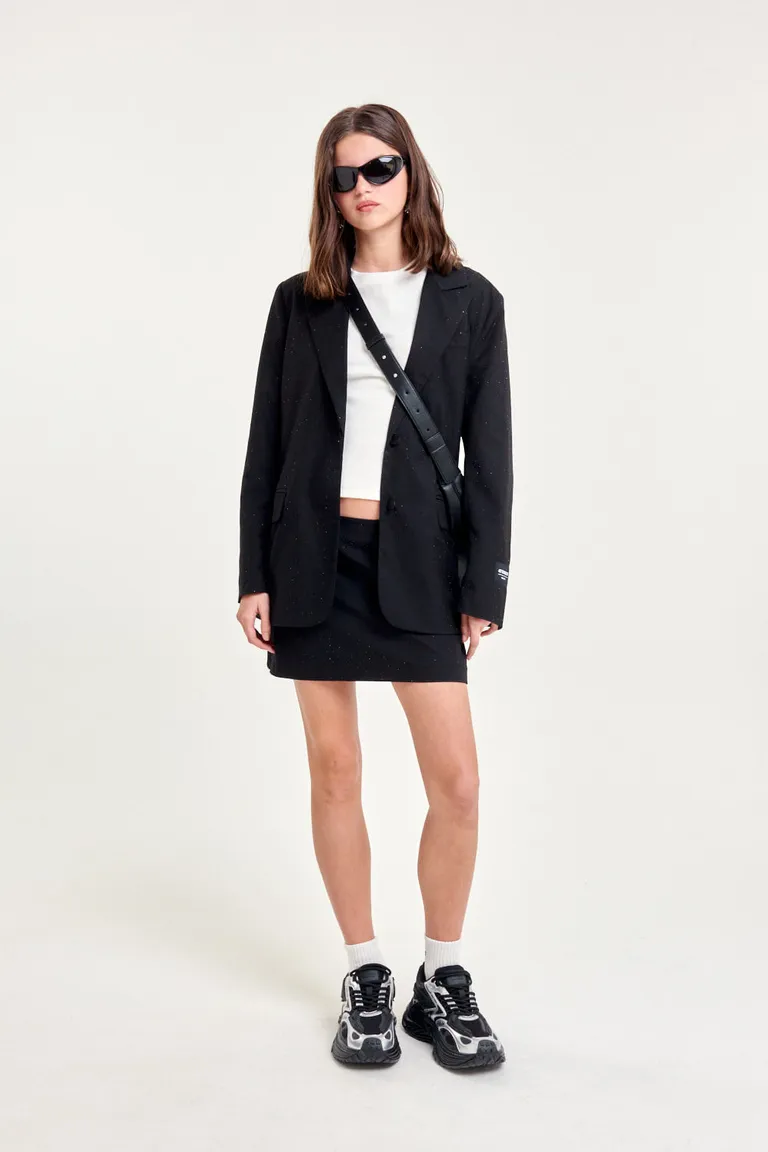 Falda de tiro medio en tela con detalles brillantes para looks de noche de 47 Street en Faldas para argentina