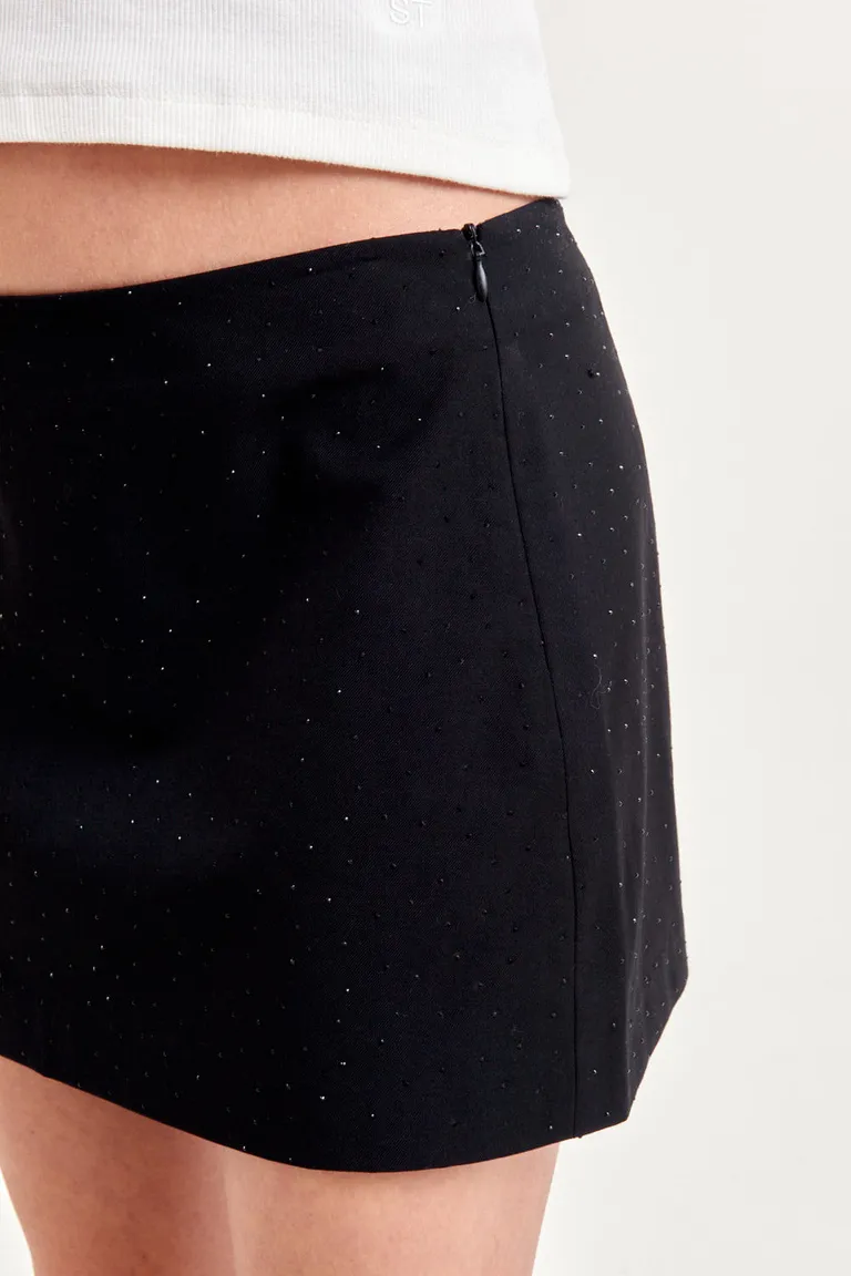 Falda de tiro medio en tela con detalles brillantes para looks de noche de 47 Street en Faldas para argentina