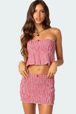 Top gingham fruncido de Edikted en Tops para argentina
