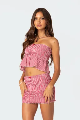 Top gingham fruncido de Edikted en Tops para argentina