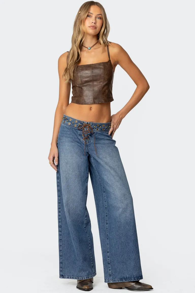 Jeans tiro bajo tachas de Edikted en Pantalones para argentina