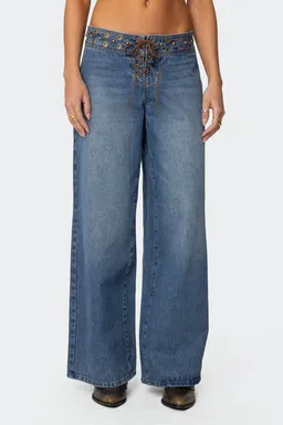 Jeans tiro bajo tachas de Edikted en Pantalones para argentina