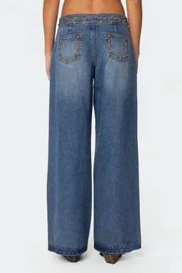 Jeans tiro bajo tachas de Edikted en Pantalones para argentina