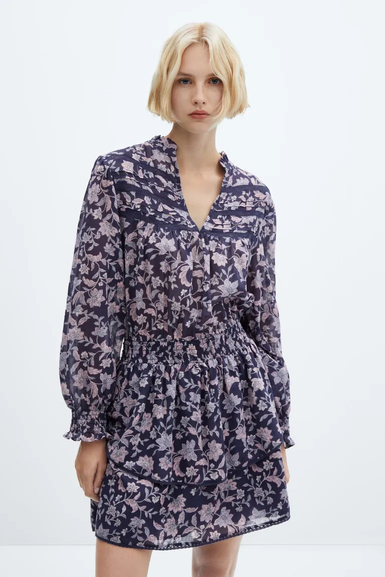 Vestido floral con volantes de Mango en Vestidos para argentina
