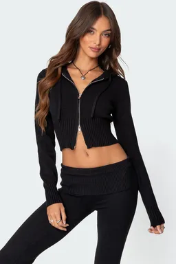 Cárdigan con capucha tejido desiree de Edikted en Buzos y Sweaters para argentina