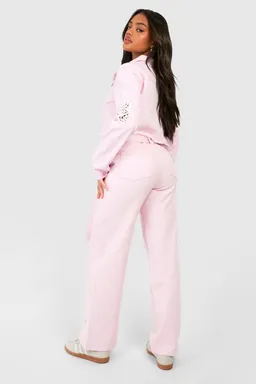 Jean ancho cinturón crochet de Boohoo en Pantalones para argentina