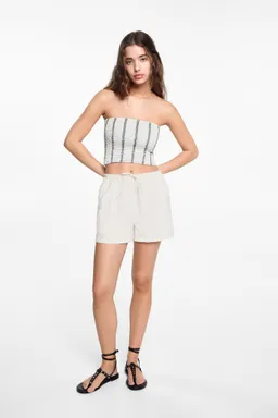 Short lino con lazo de Mango Teen en Shorts para argentina