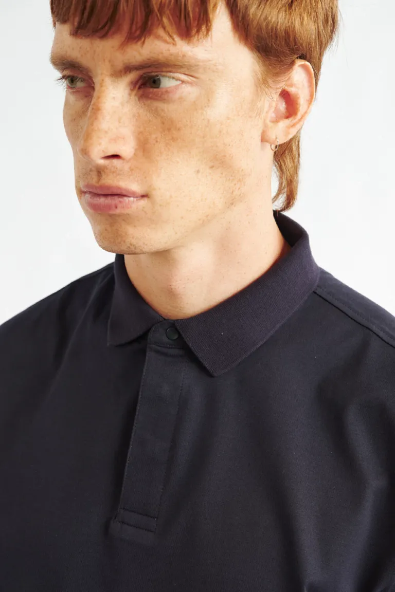 Chomba para hombre de manga corta con cuello y cierre de broche a presión de Bensimon en Remeras y Polos para argentina