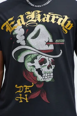 Remera ed hardy calavera cowboy de Fashion Nova en Remeras y Polos para argentina