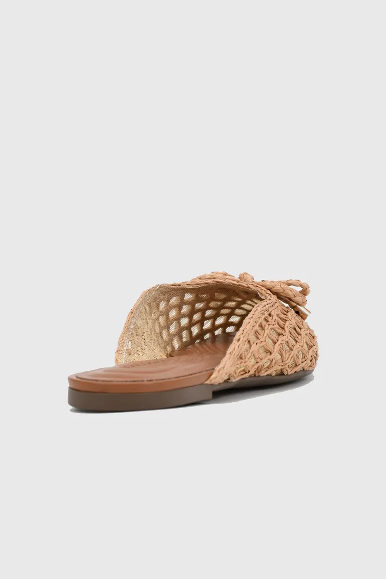 Sandalias tipo mule en malla de rafia con detalle trenzado de Justaosadia en Sandalias para argentina