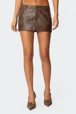 Skort efecto cuero lavado de Edikted en Shorts para argentina