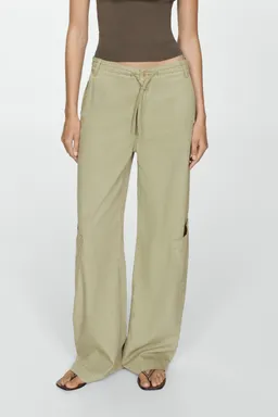 Pantalón lyocell cordón ajustable de Mango en Pantalones para argentina