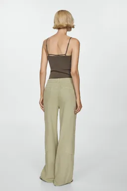 Pantalón lyocell cordón ajustable de Mango en Pantalones para argentina