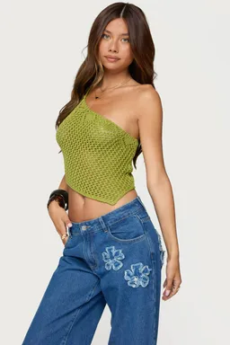 Top crochet asimétrico daley de Edikted en Tops para argentina
