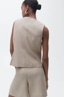 Chaleco traje lyocell rayas de Mango en Chalecos para argentina