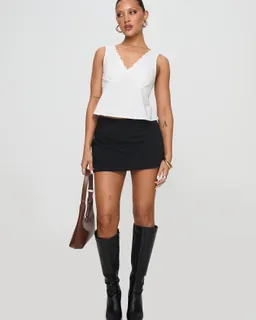 Top cappuccino detalle encaje blanco de Princess Polly en Tops para argentina
