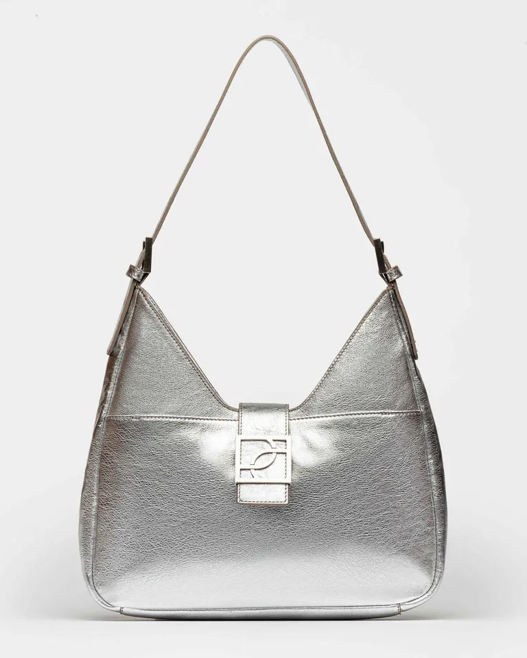 Bolso Signature de Cuero Graneado Metalizado - Diseño Único y Formal de Prüne en Bolsos y Carteras para argentina