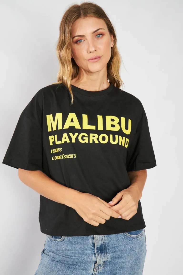 Remera oversize en algodón con estampa gráfica para mujer de Belle en Remeras para argentina