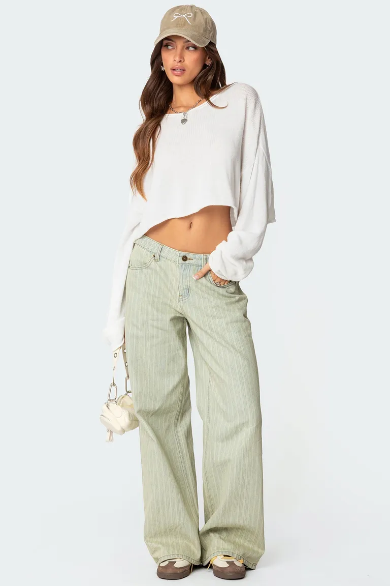 Jeans lannah tiro bajo texturizado de Edikted en Pantalones para argentina