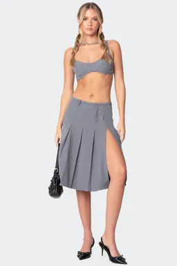 Falda midi ethel con pliegues de Edikted en Faldas para argentina