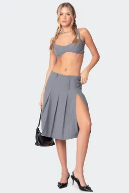Falda midi ethel con pliegues de Edikted en Faldas para argentina