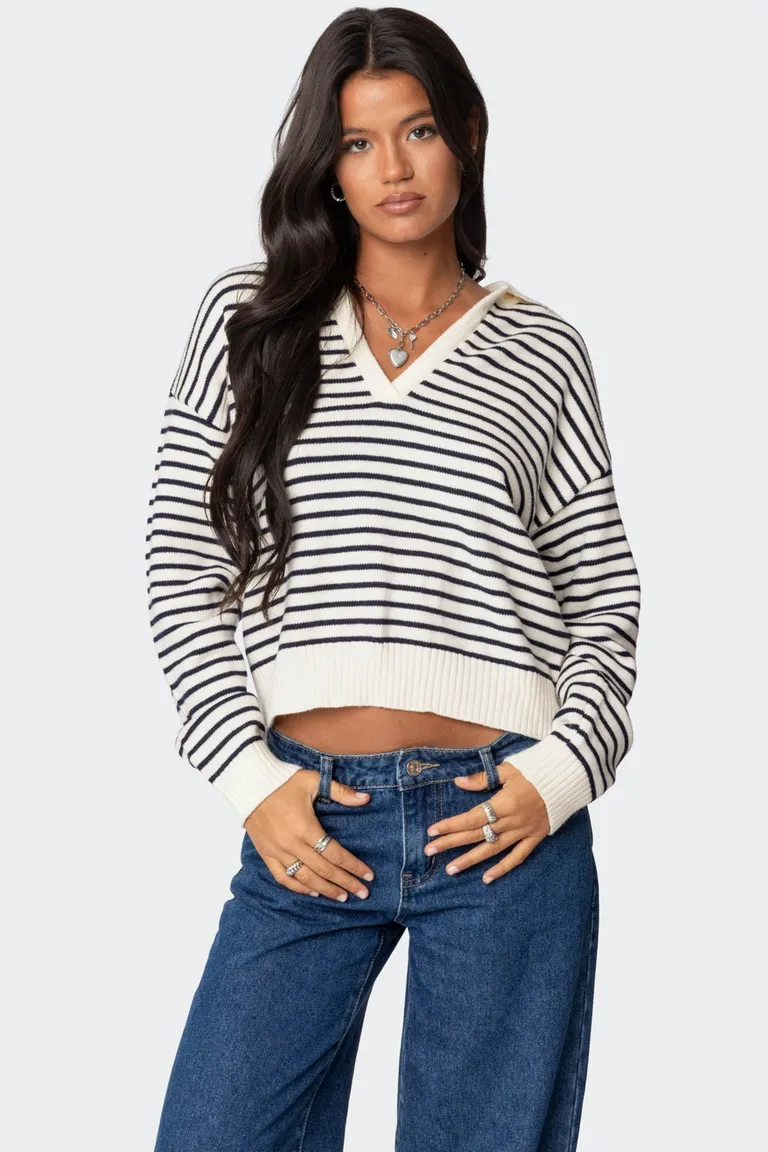 Sweater oversized rayado copenhagen de Edikted en Buzos y Sweaters para argentina