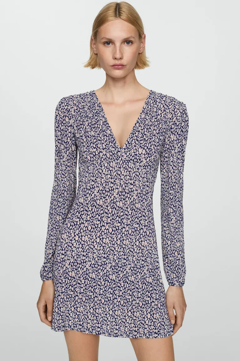 Vestido estampado floral evasé de Mango en Vestidos para argentina