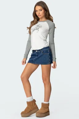 Remera cowboy raglan manga larga de Edikted en Remeras para argentina