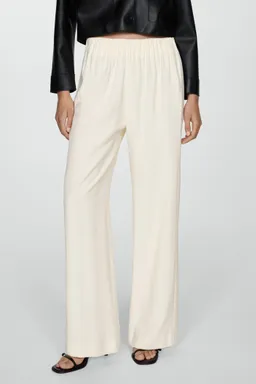 Pantalón wideleg cintura elástica de Mango en Pantalones para argentina