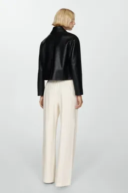 Pantalón wideleg cintura elástica de Mango en Pantalones para argentina
