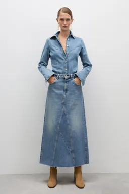 Camisa jean con costuras de Mango en Camisas para argentina