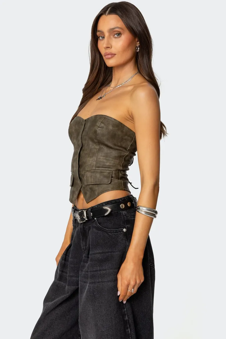 Corset maysen cuero sintético de Edikted en Tops para argentina