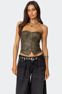 Corset maysen cuero sintético de Edikted en Tops para argentina