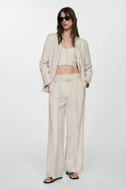 Pantalón sastrero con cinturón de Mango en Pantalones para argentina