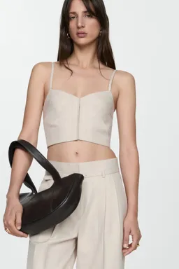 Pantalón sastrero con cinturón de Mango en Pantalones para argentina