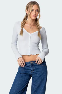 Top pointelle con botones ollie de Edikted en Tops para argentina