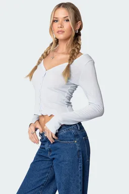 Top pointelle con botones ollie de Edikted en Tops para argentina