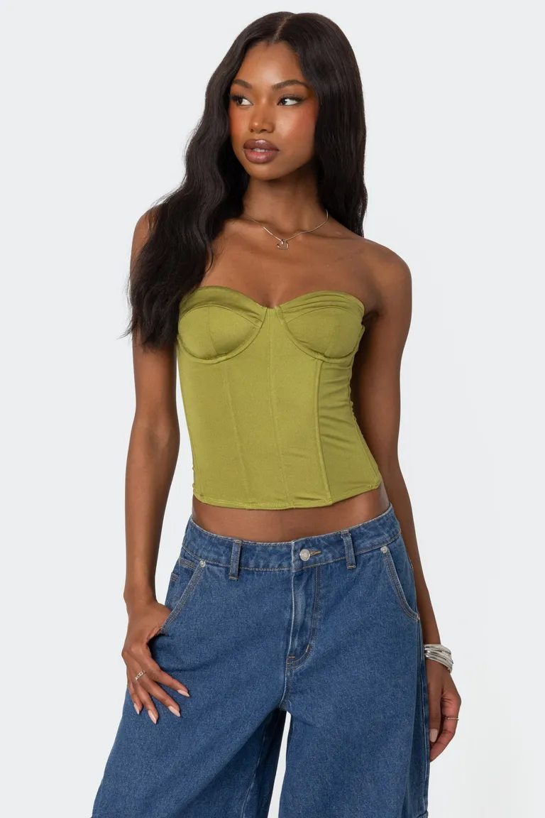Corset brillante sin tirantes de Edikted en Tops para argentina