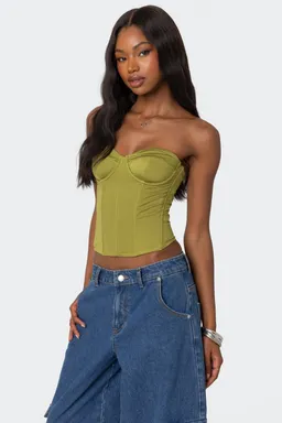 Corset brillante sin tirantes de Edikted en Tops para argentina