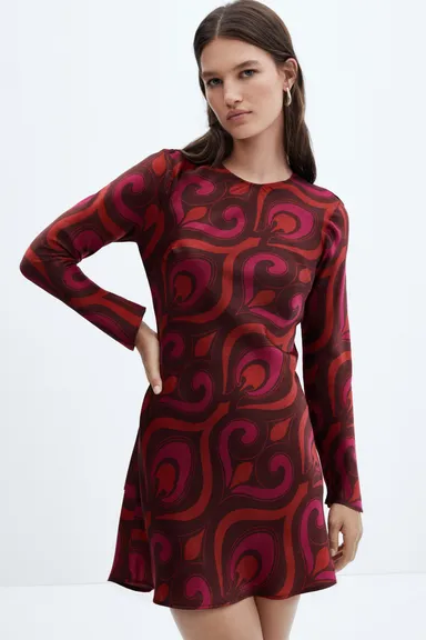 Vestido corto con estampado