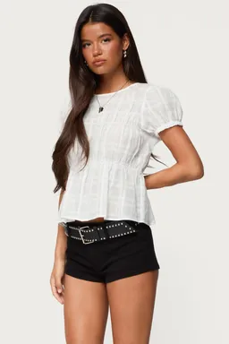 Top maricella volantes cuadros de Edikted en Blusas para argentina